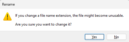 File Extensions (Windows)